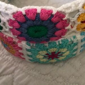 Bohemian Crochet Headband Set of Two Colorful